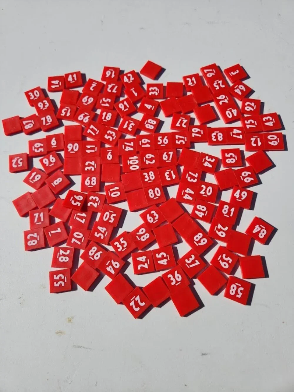 Lakeshore Learning Red Number Tiles Educational Math Toys Manipulatives School S